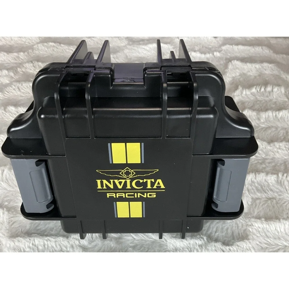 Invicta Authentic Racing Single Slot Hard Case Lock Watch Box New Without Box